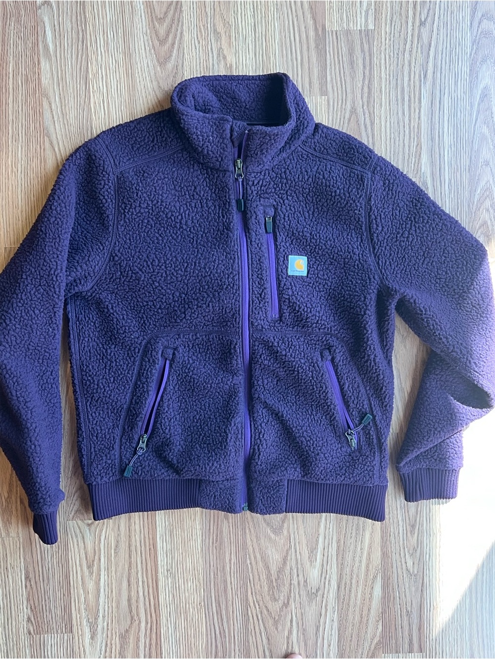 Carhartt  Purple Sherpa Zip-Up Hoodie